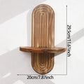 1Pc Wooden Wall Mounted Shelves, Boho Style Rack, Modern Home Decor for Living Room, Bathroom Display Decoration