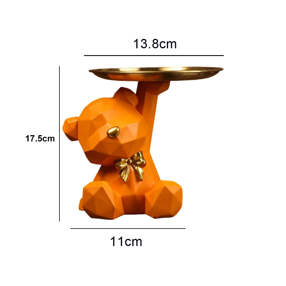 NEW Fortune Crown Big Mouth Cat Entrance Key Storage Tray Decorative Ornament, Light Luxury Housewarming Gift Sculpture