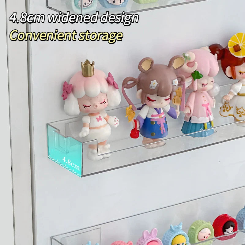 Acrylic Display Stand  Wall Mounted Storage Rack Clear Doll Blind Box Storage Organizer Holder Children Shelf Home Offices